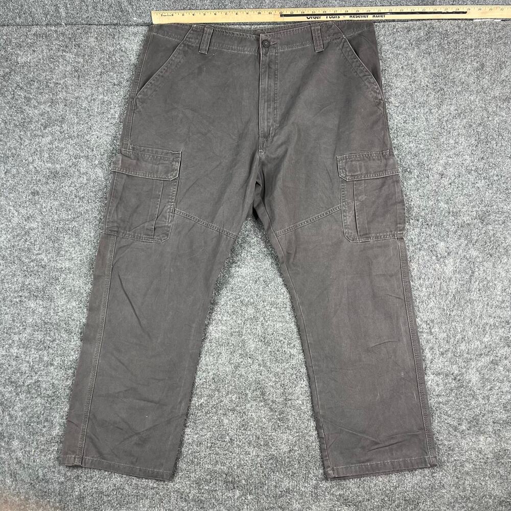 Wrangler Pants Mens Size‎ 40 Gray Cargo Relaxed Fit Utility Workwear Casual